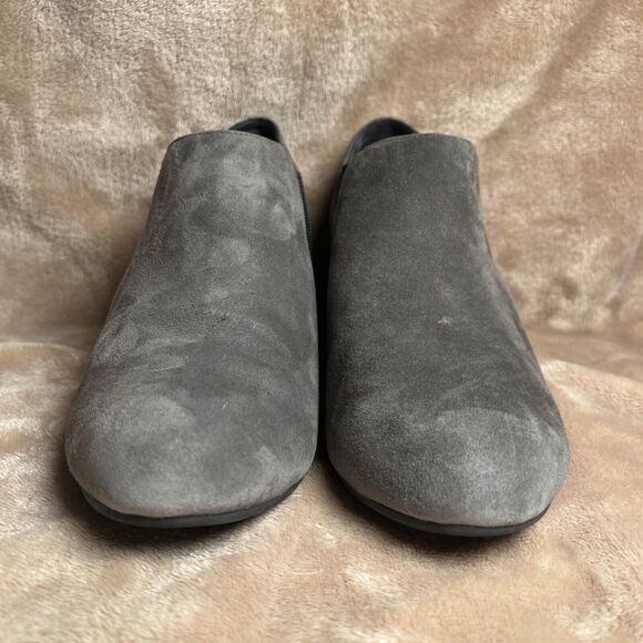 Vionic Elevated Stanton Suede Orthotic Wedge Boot Slate Grey Women's US 8 Nice - Picture 2 of 8